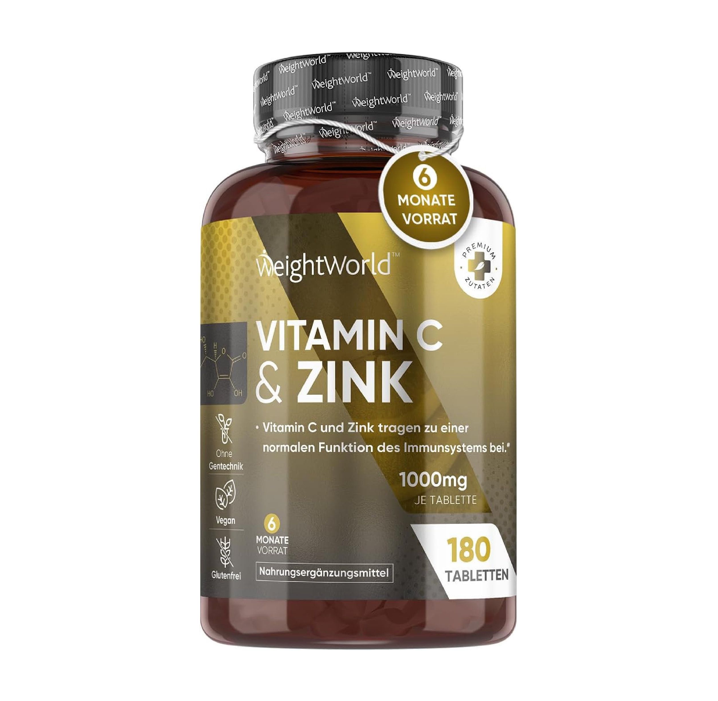 Weightworld Vitamin C Mit Zink Tabletten 180 St