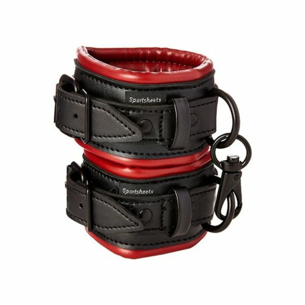 Sportsheets Saffron Cuffs - Black & Red