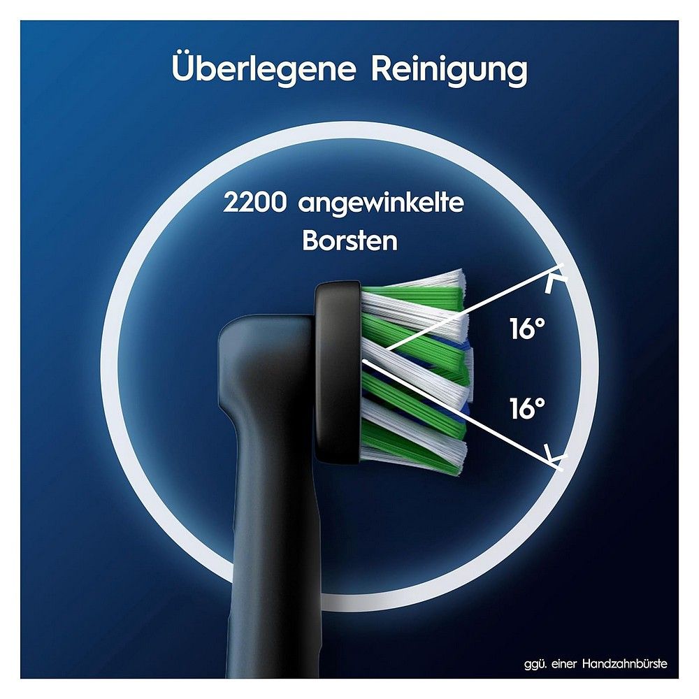 Detailansicht einer Oral-B Pro CrossAction Aufsteckbürste mit 2200 Winkeln.