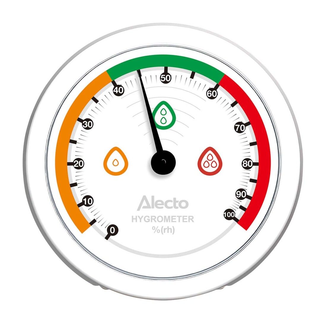 Alecto Analoges Hygrometer Schwarz