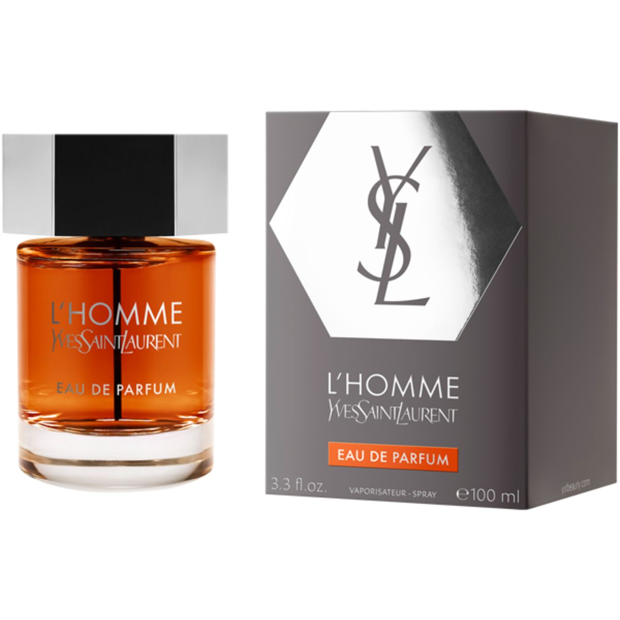 Yves Saint Laurent L'Homme Eau de Parfum Flakon und Verpackung.