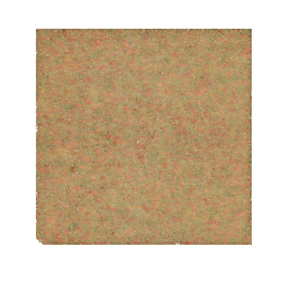 Quadratische Nahaufnahme von Fischfuttergranulat. Verschiedene Farben und Texturen sind sichtbar.