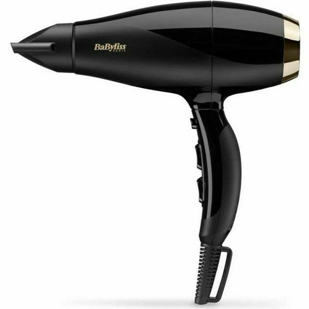 Schwarzer Haartrockner. Marke: BaByliss.