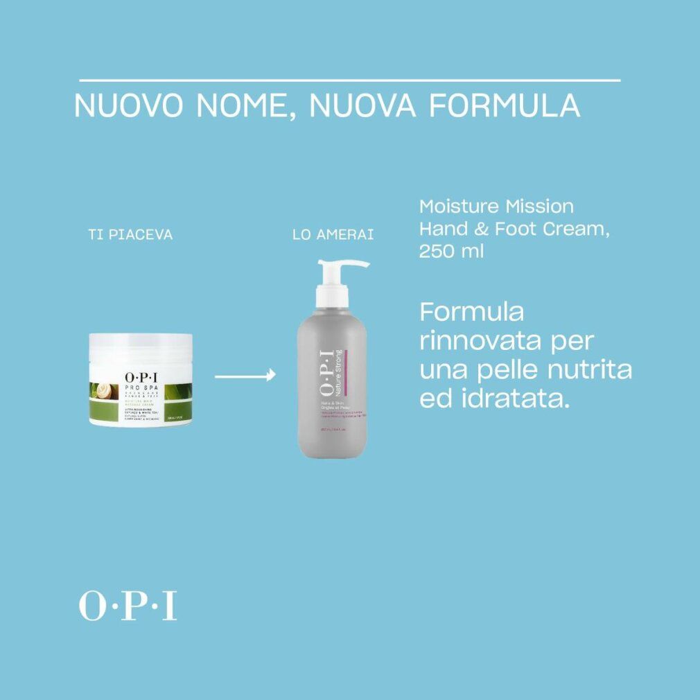 OPI Hand & Foot Cream Spenderflasche mit Pumpe, 250 ml.