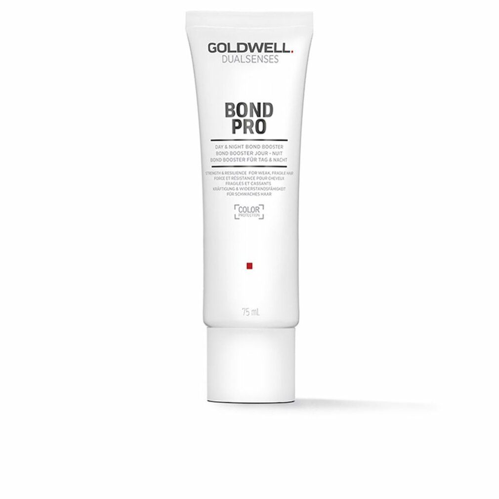 Weiße Tube mit Schriftzug BOND PRO und GOLDWELL. Aufschrift: Day & Night Bond Booster. Roter Punkt. 75 ml.