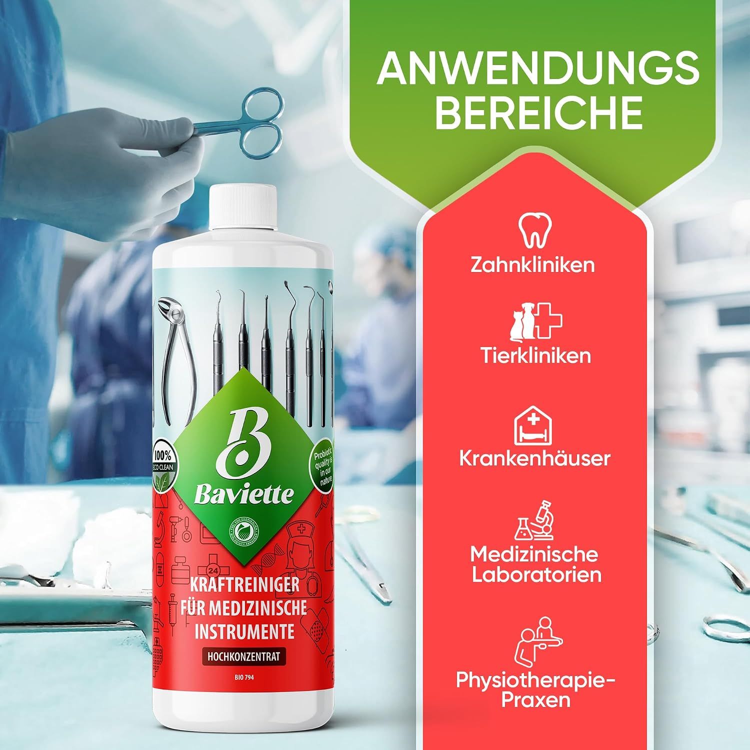 Baviette Spezialreiniger für empfindliche Instrumente in Praxis, Labor & Technik