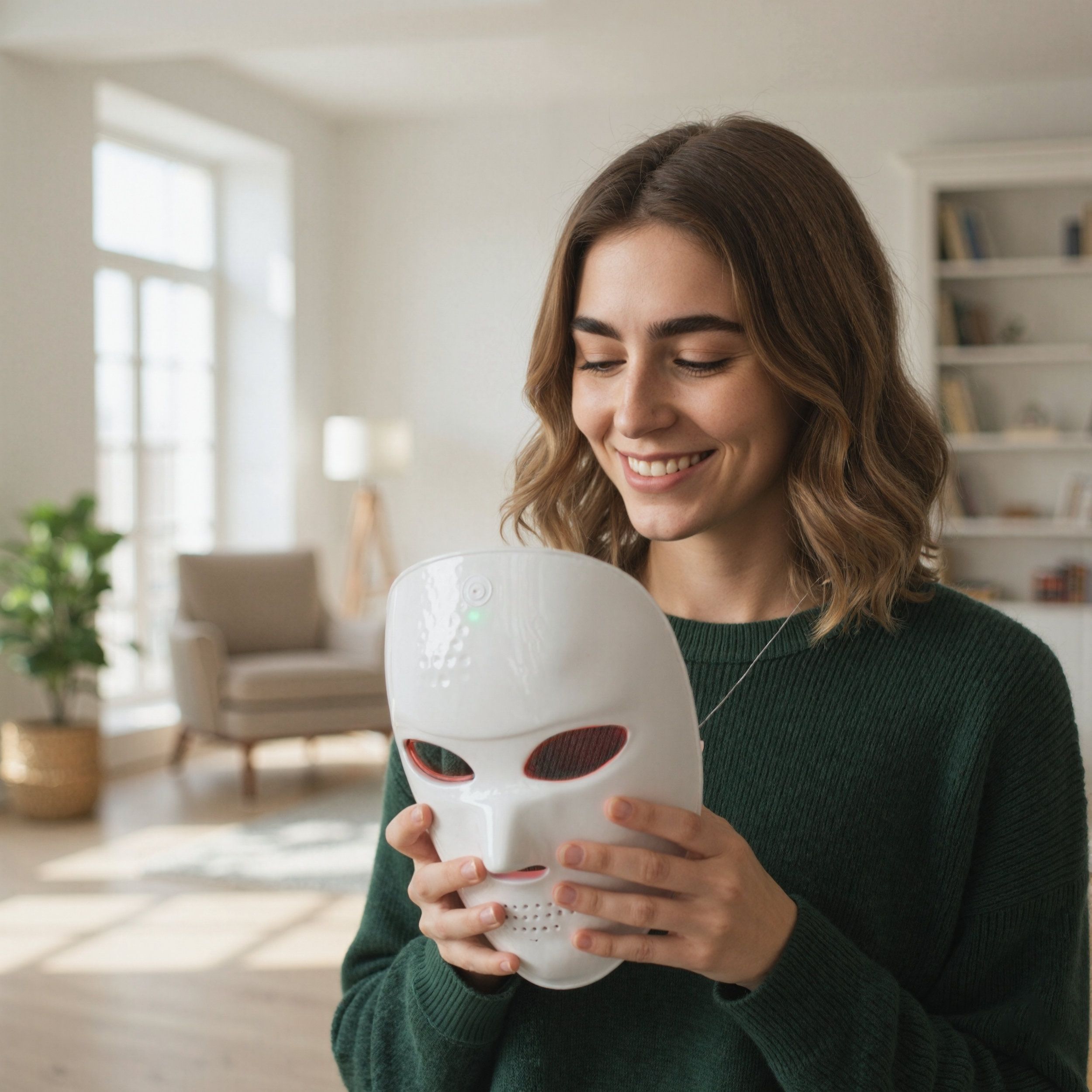 Professionelle LED-Gesichtsmaske mit 7 Farben–Anti-Aging-Lichttherapie, Hautstrahlung & Unreinheiten