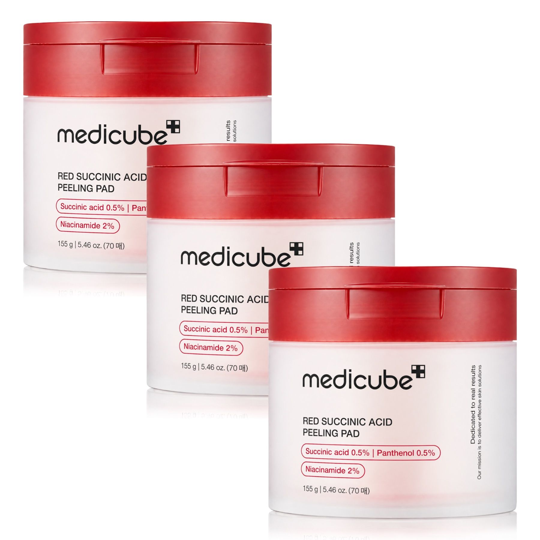 Medicube BHA, AHA SUCCINIC ACID Reinigungspads Gesichtspeeling mit Niacinamide Panthenol
