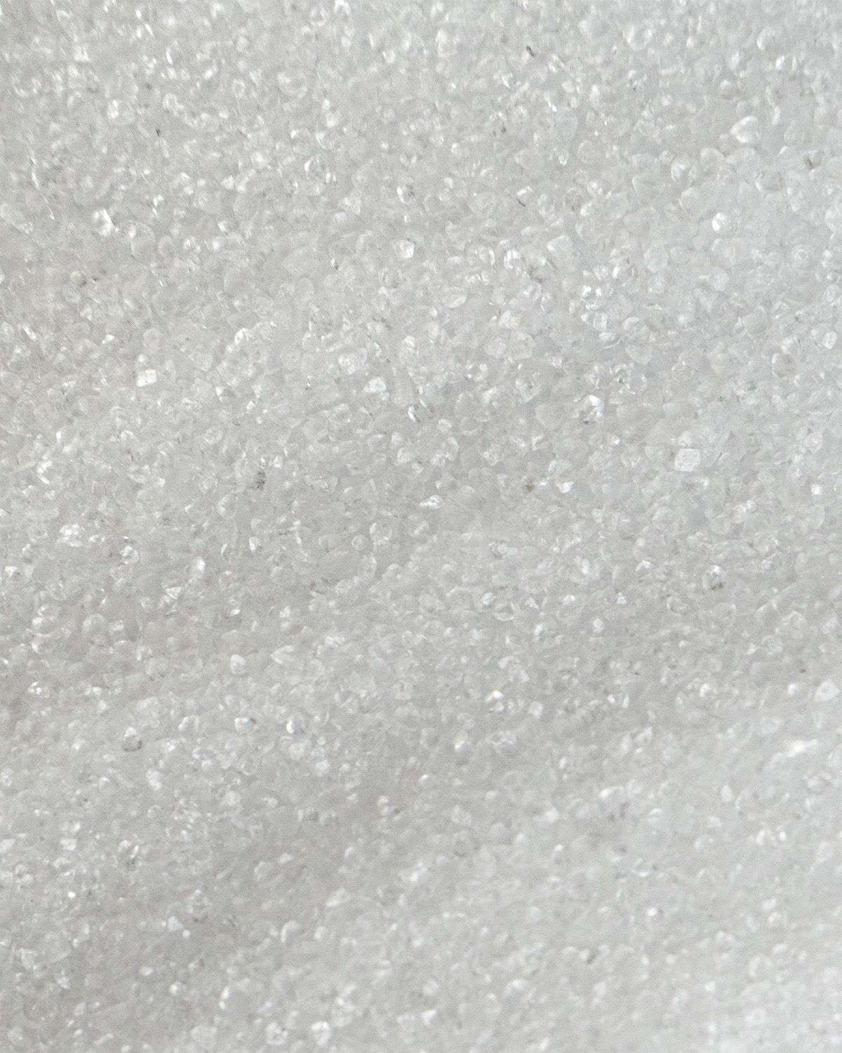 Nahaufnahme von Xylitol-Kristallen.