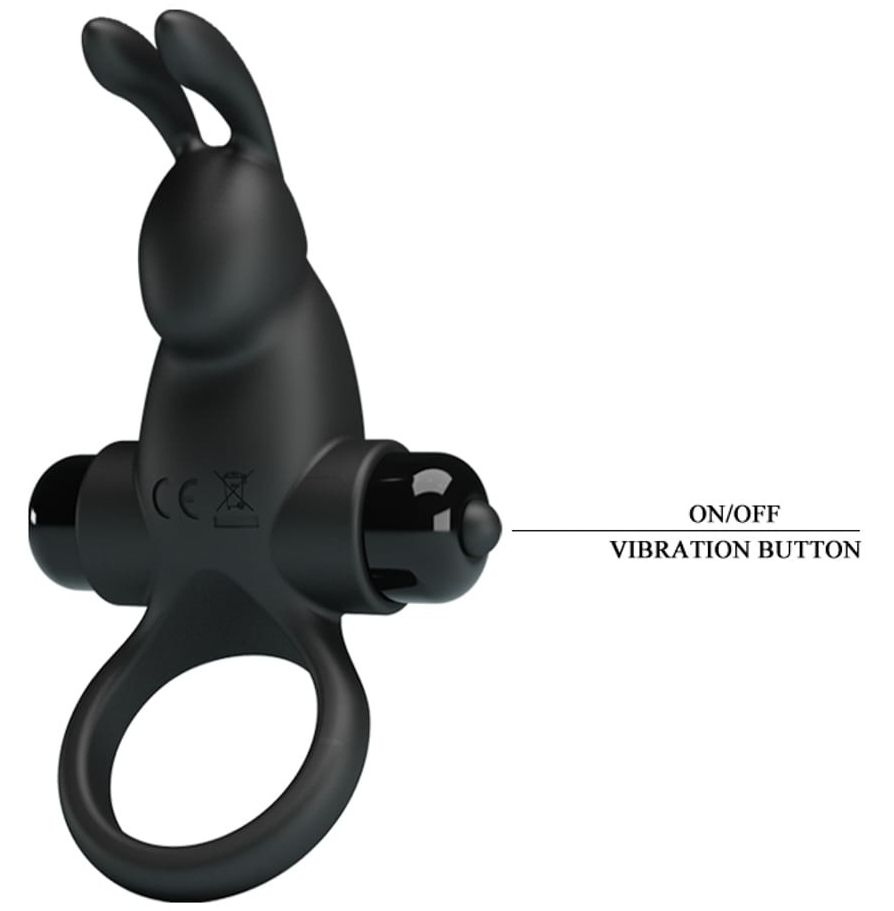 Pretty Love Cockring Rabbit Schwarz