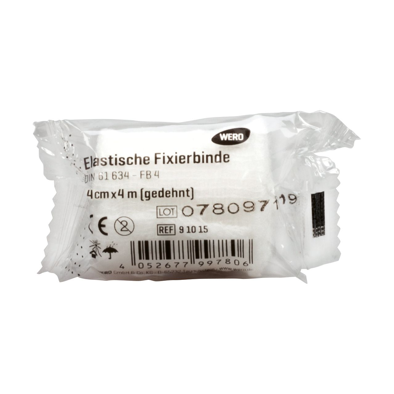 WERO Elastische Fixierbinde DIN 61 634 - FB4 4cm x 4m