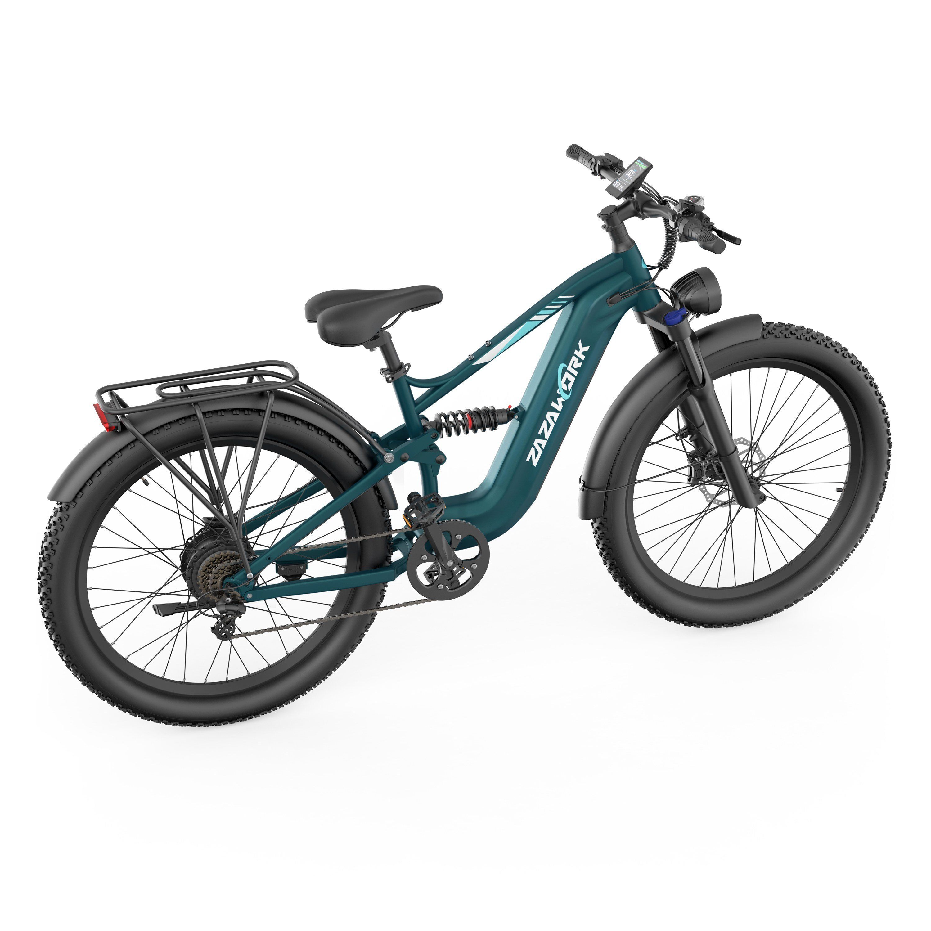 ZAZAWORK CF500 Elektrisches Mountainbike, 48V 20Ah Akku, 90 km Reichweite