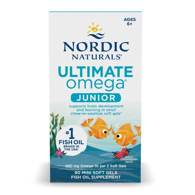 Nordic Naturals Ultimate Omega Junior: Fischöl-Nahrungsergänzungsmittel für Kinder, 90 Mini-Softgels.