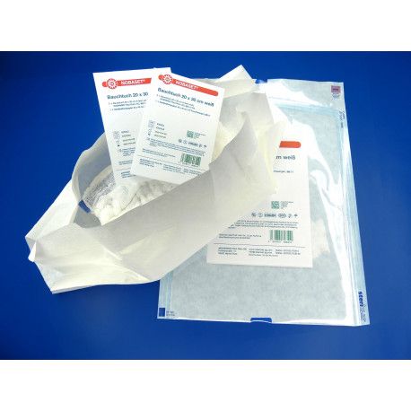 NOBA Nobaset® Bauchtuch mit Schlaufe weiß 6-lagig 20 cm x 30 cm 2 Stück 30 Stück