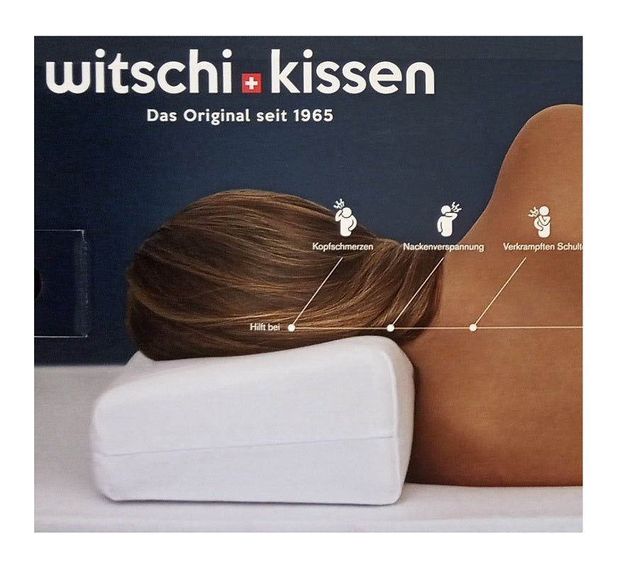 Witschi Kissen Classic-Line Größe 3A + Bezug weiß Konfektionsgröße 54-56 Nackenkissen