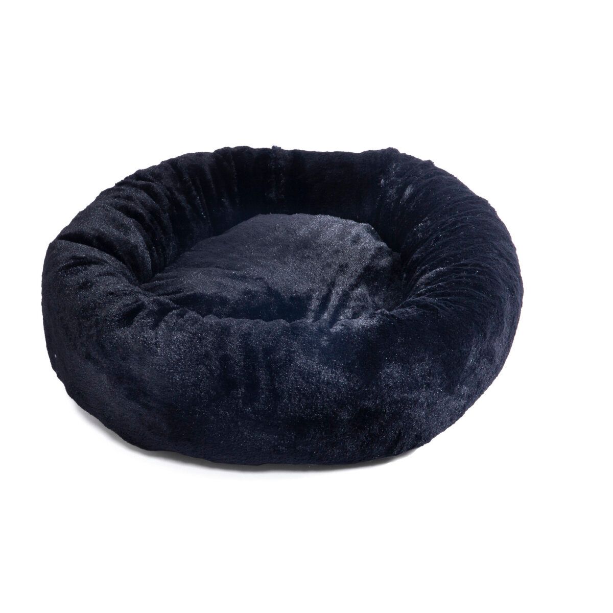 KW Kuschelbett für Hund oder Katze - schwarz - 75 cm