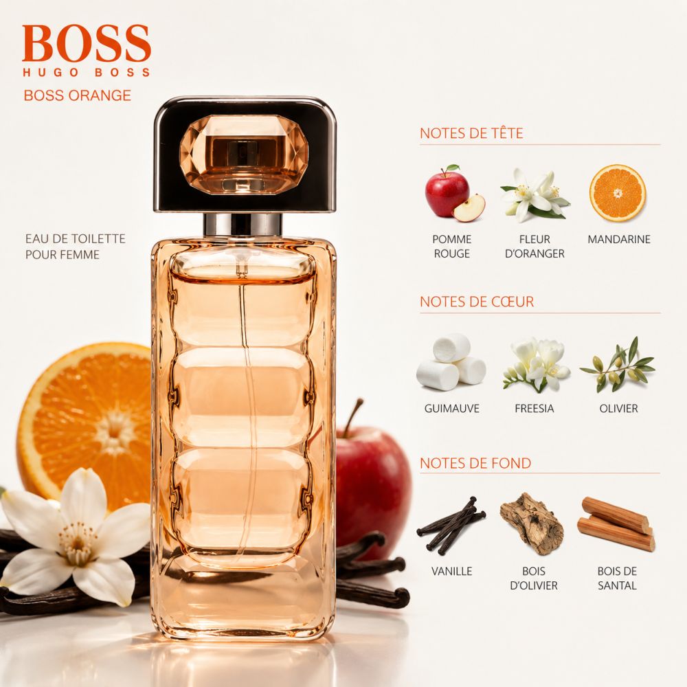 Hugo Boss Orange Eau de Toilette für Damen mit Duftnoten.