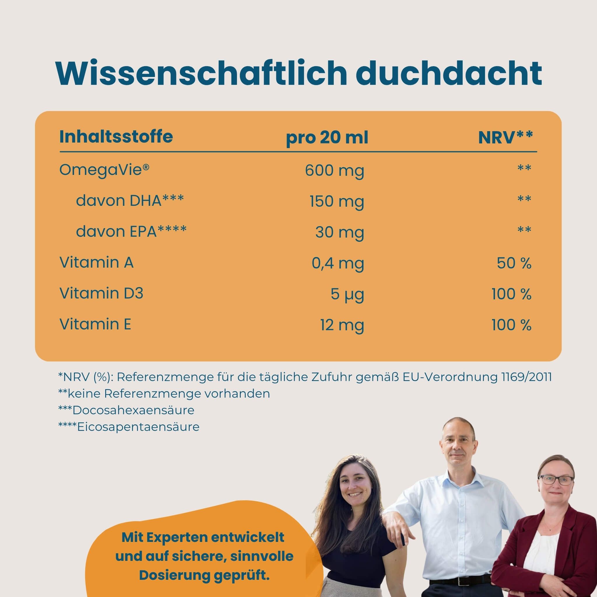 Tabelle mit Inhaltsstoffen und Nährwertangaben für Herby Family Hokus Fokus Saft.