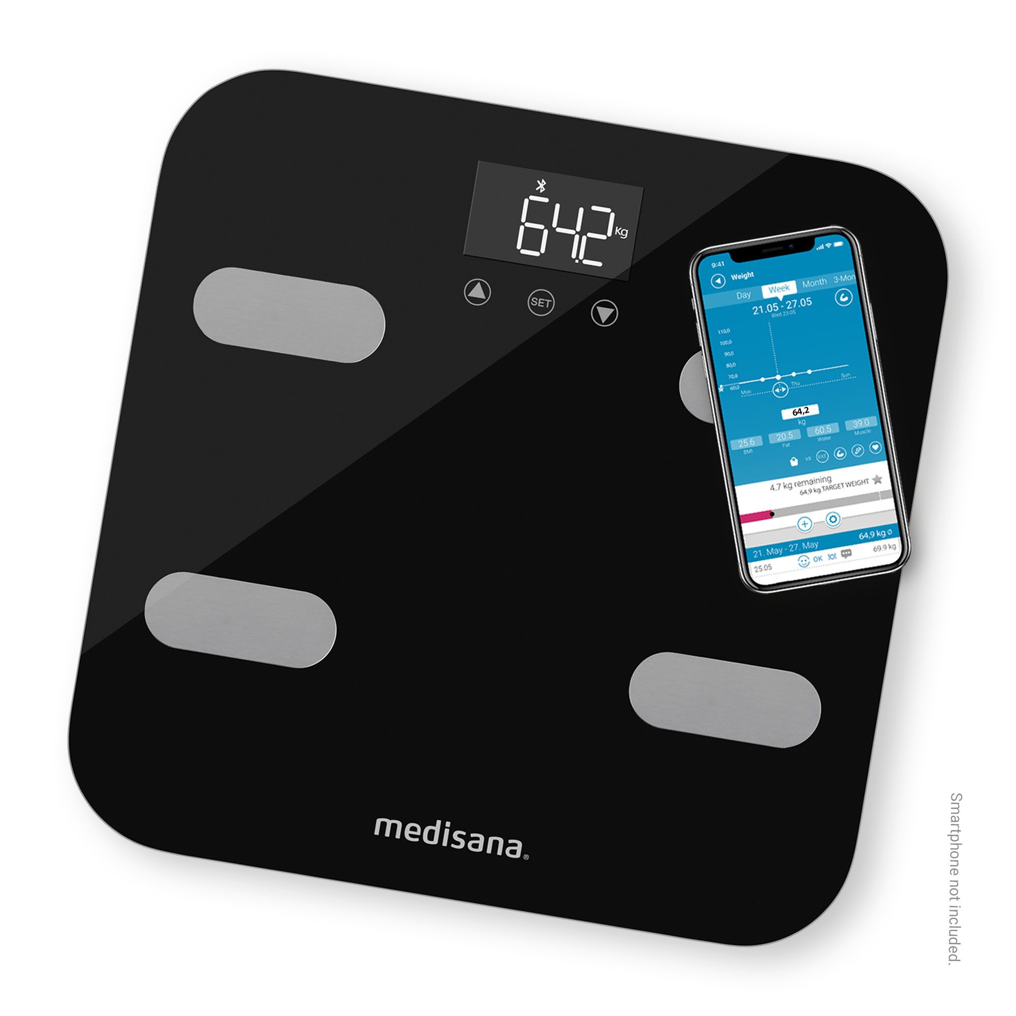 medisana BS 602 WIFI connect Körperanalysewaage mit Smartphone App