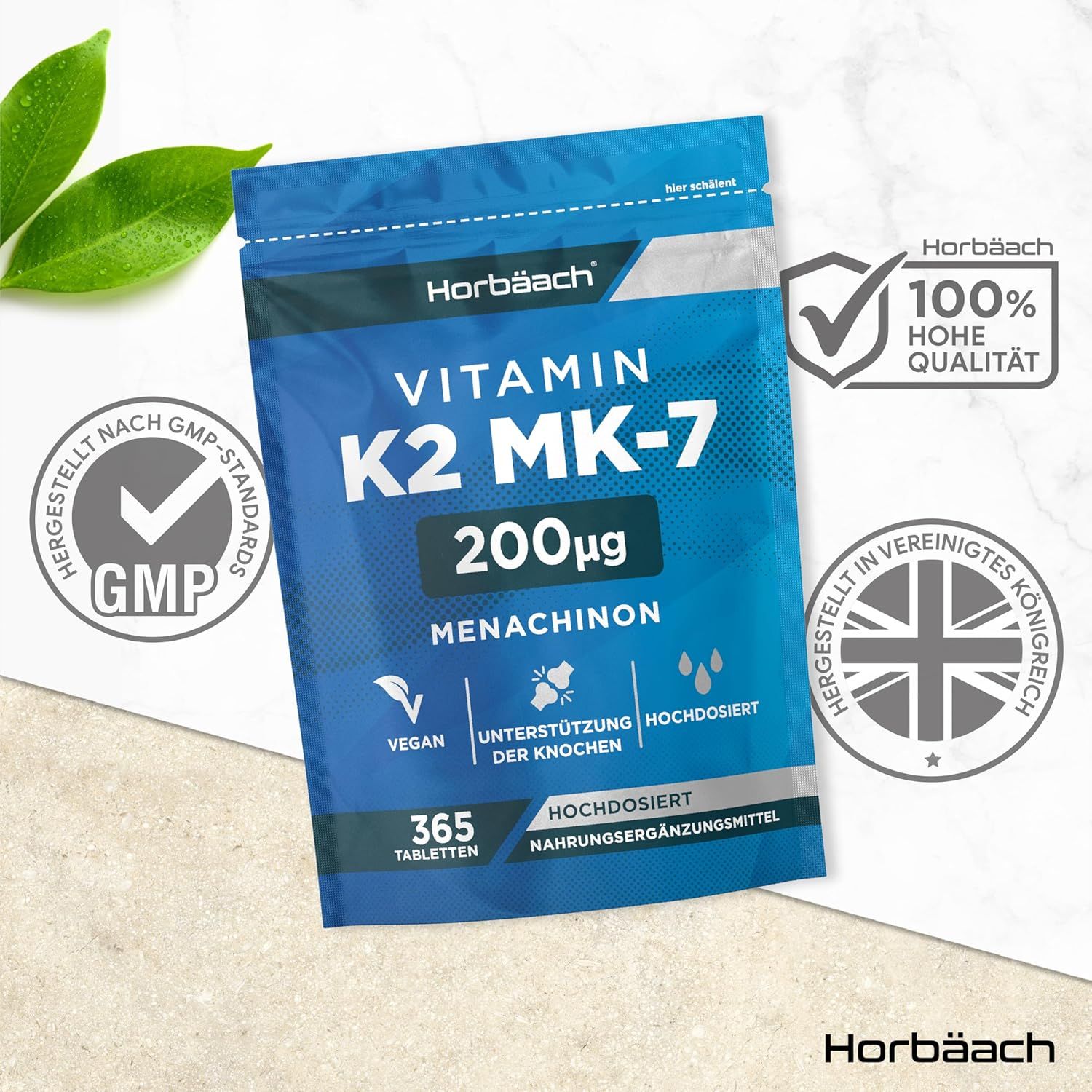 Horbaach Vitamin K2 MK7 200ug