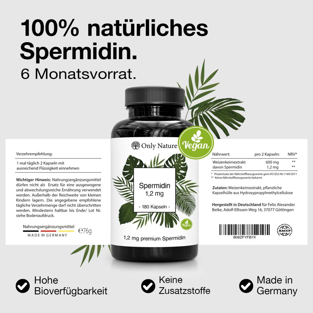 Only Nature Spermidin Kapseln