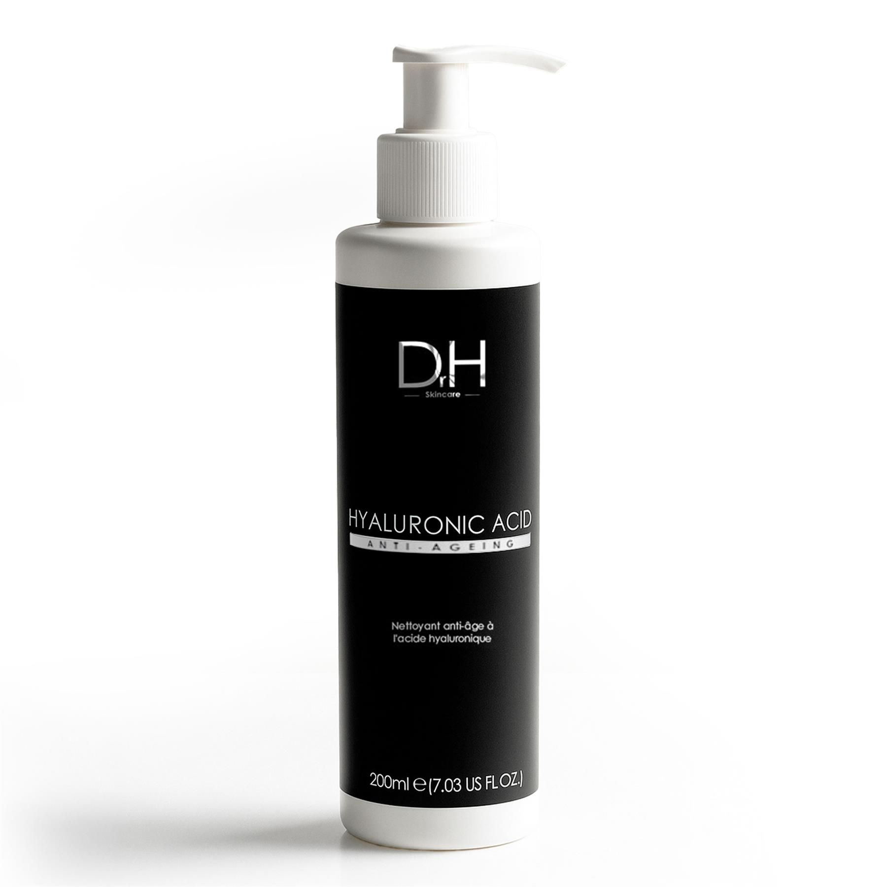 Dr H Hyaluronsäure-Reinigungsgel mit Pumpspender.