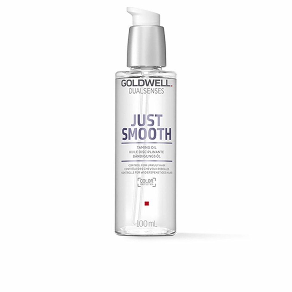 Goldwell Dualsenses Just Smooth Taming Oil in klarer Flasche mit Pumpspender, 100ml.