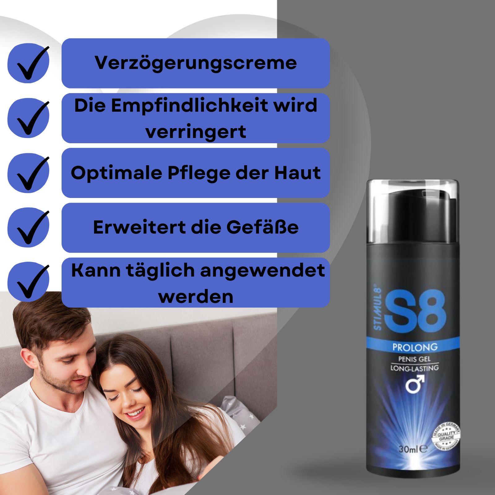 Verzögerungs - und Erektionsgel - S8 Prolong