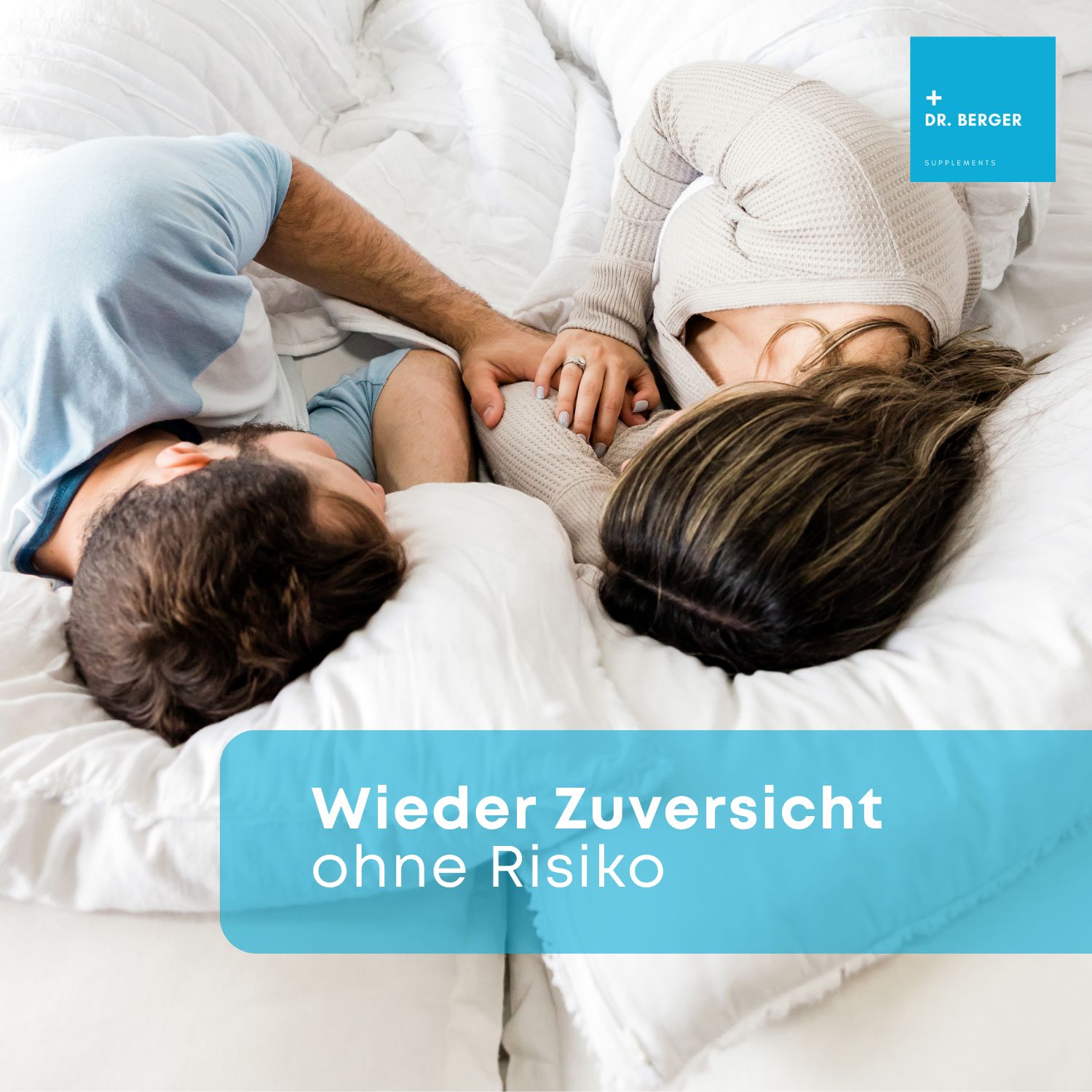 Kapseln auf weißem Hintergrund. Text: Natürliches Ergänzungsmittel, ohne Nebenwirkungen.