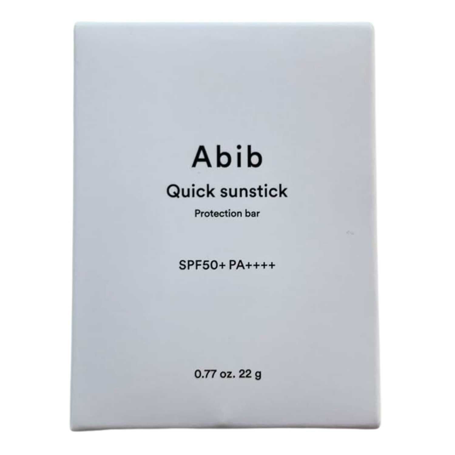 Verpackung des ABIB Quick Sunstick Protection Bar SPF50+ PA++++, 22g.