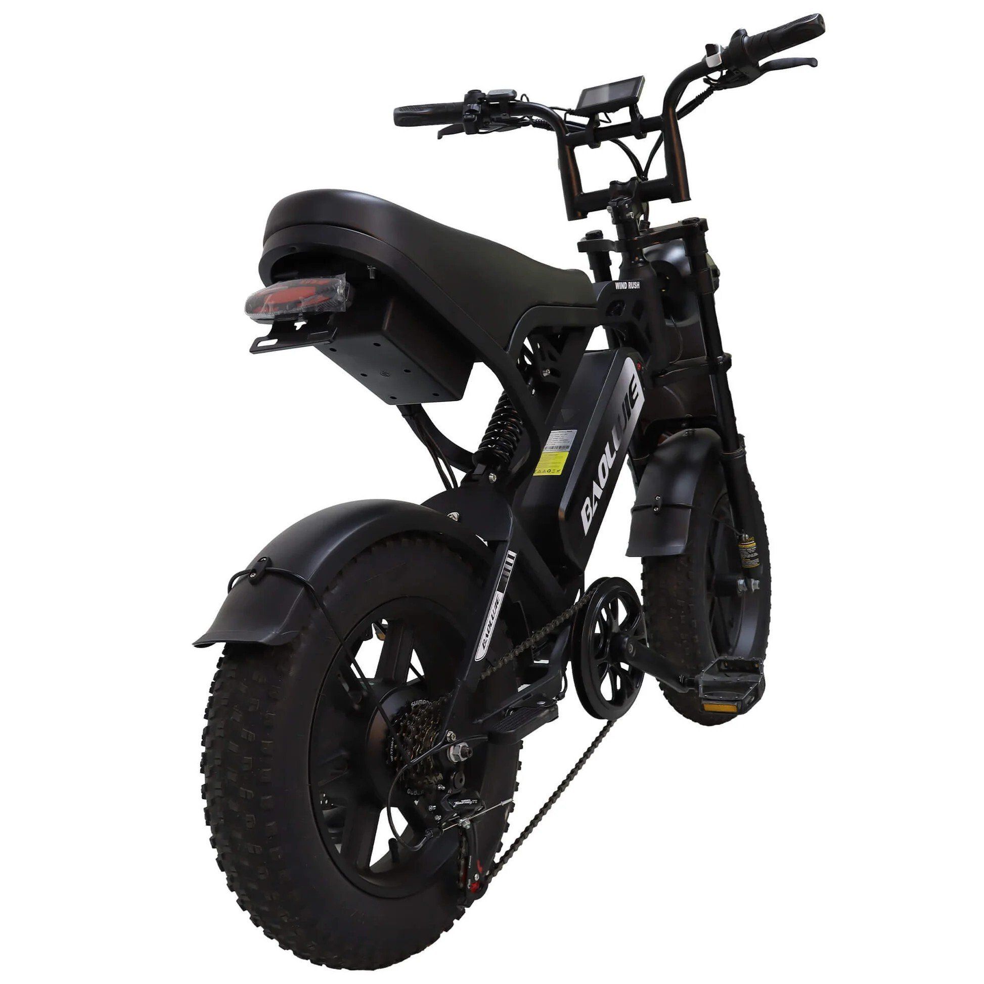 BAOLUJIE F2 E-Bike mit Vollfederung, 48 V 13 Ah, 16" x 4,0"