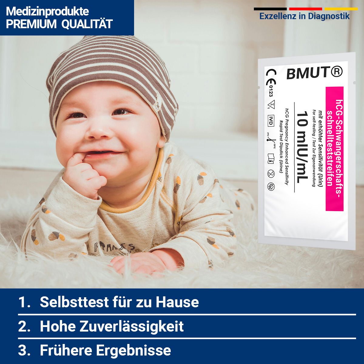 BMUT Schwangerschaftstest ultraempfndlich 10mIU/ml