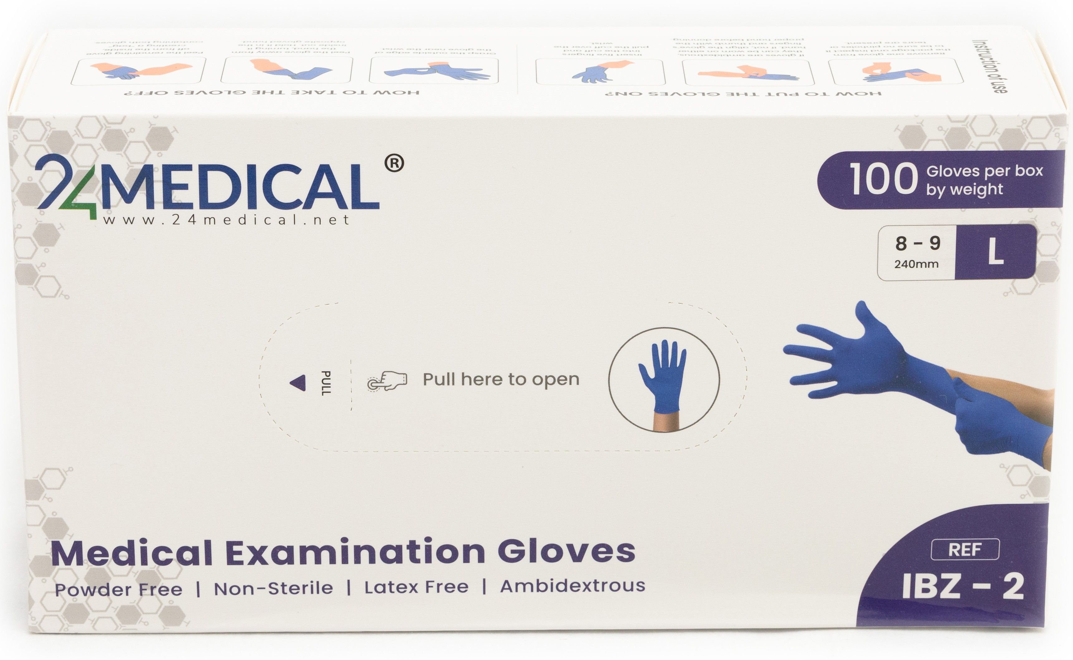 24medical IBZ-2 Nitril Handschuhe, puderfrei - Größe XL