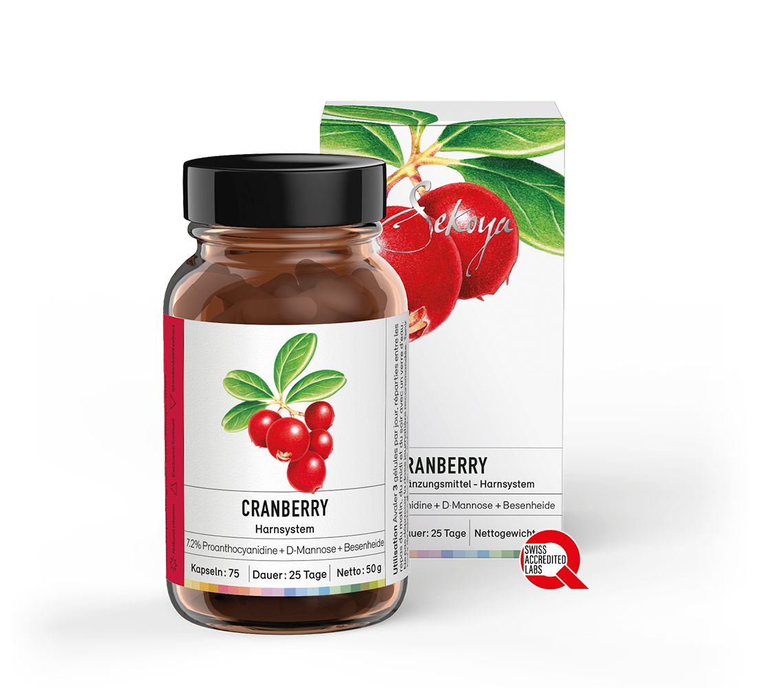 Sekoya Swiss - Cranberry + D-Mannose | Gegen Harnwegsinfektionen