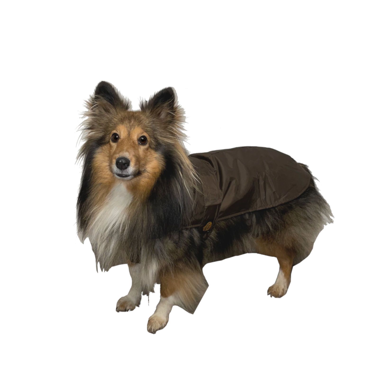 Fashion Dog Hunde-Regenmantel mit Fleecefutter - Braun - 27 cm