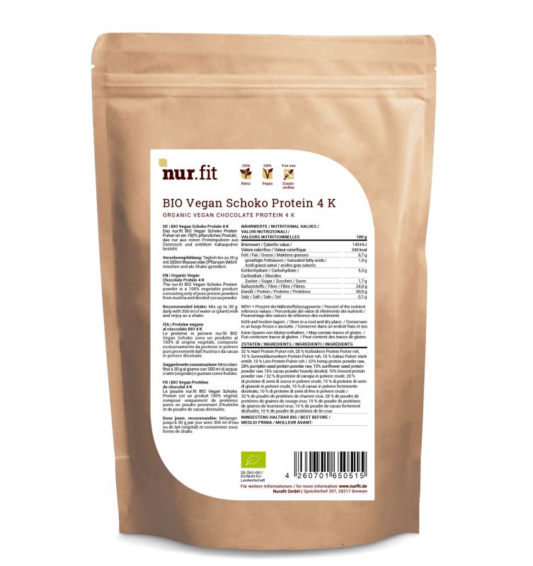 nur.fit BIO Vegan Schoko Protein