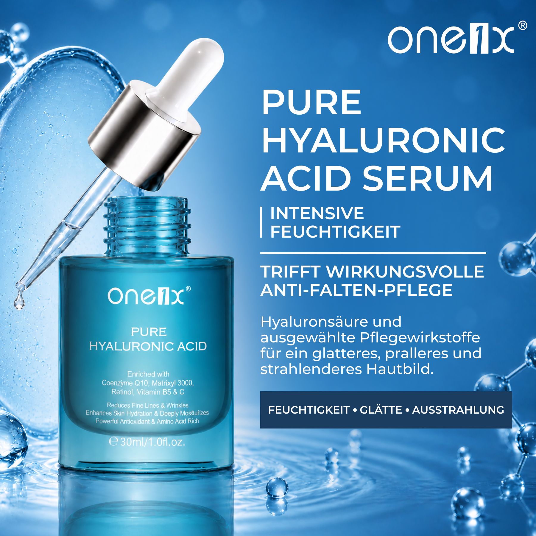 P-beauty Hyaluronic Acid Serum Hyaluronsäure Anti Aging für Gesichtspflege