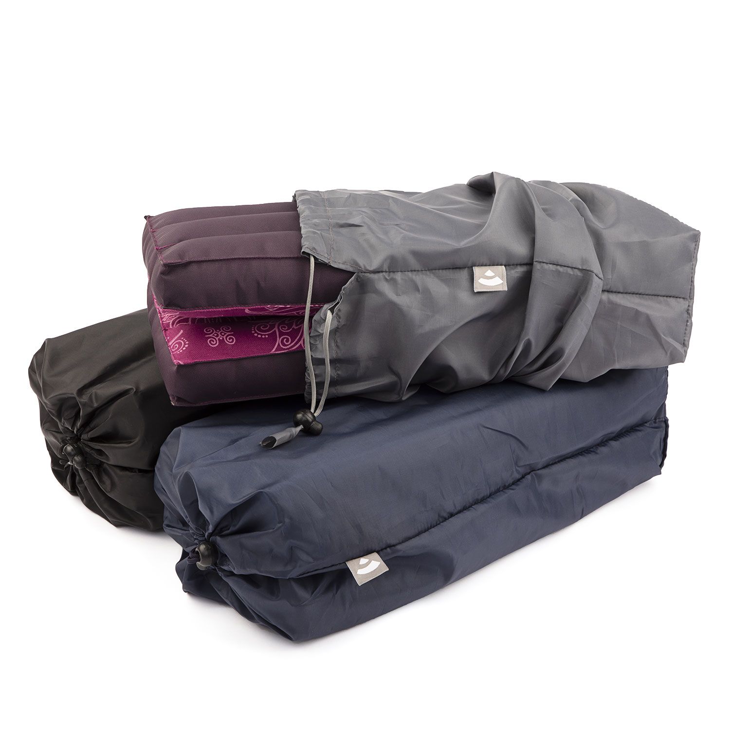 bodhi Maharaja Collection: Faltbares Reise-Meditationskissen, schwarz/weiß