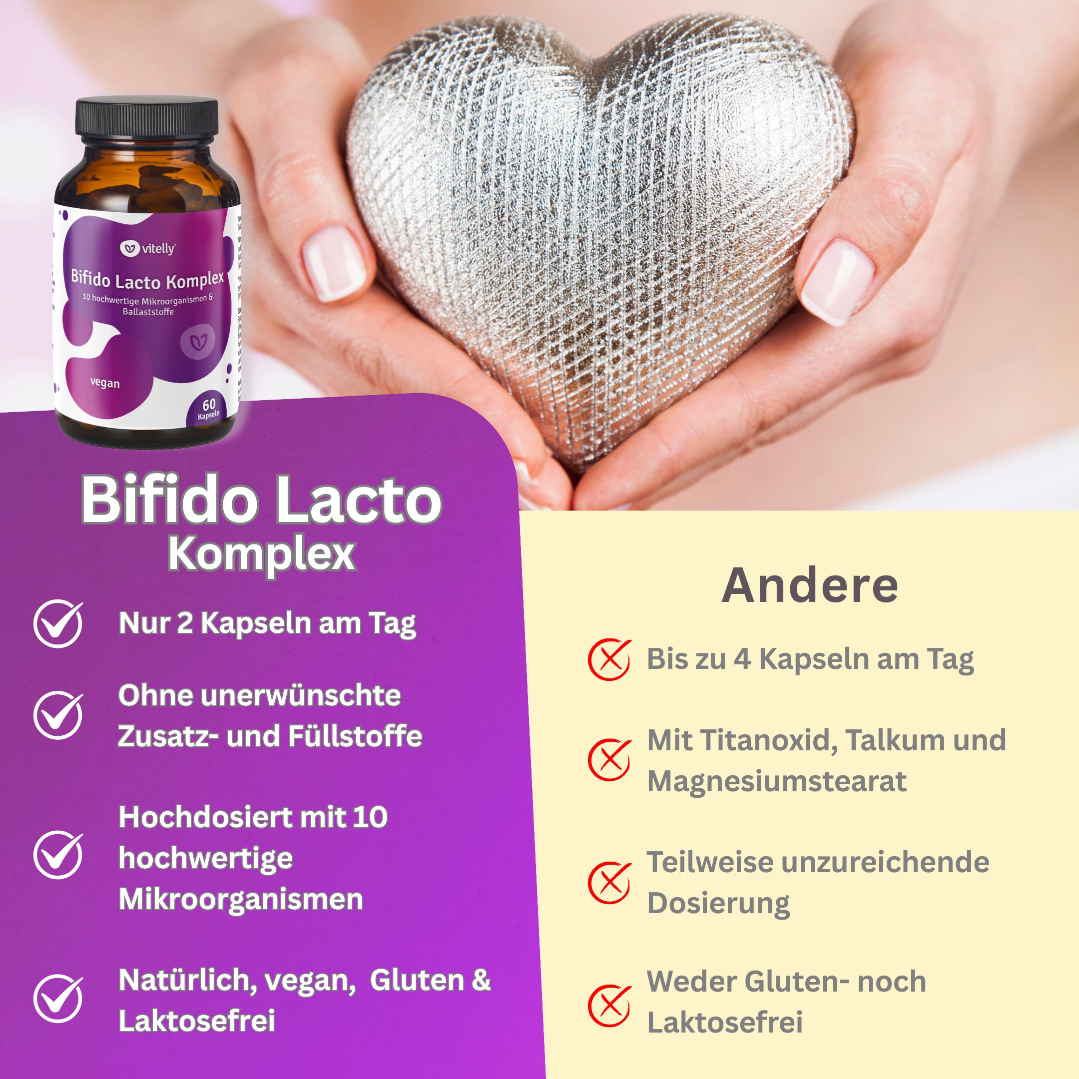 vitelly Bifido Lacto Komplex – 10 Mikroorganismen & Inulin