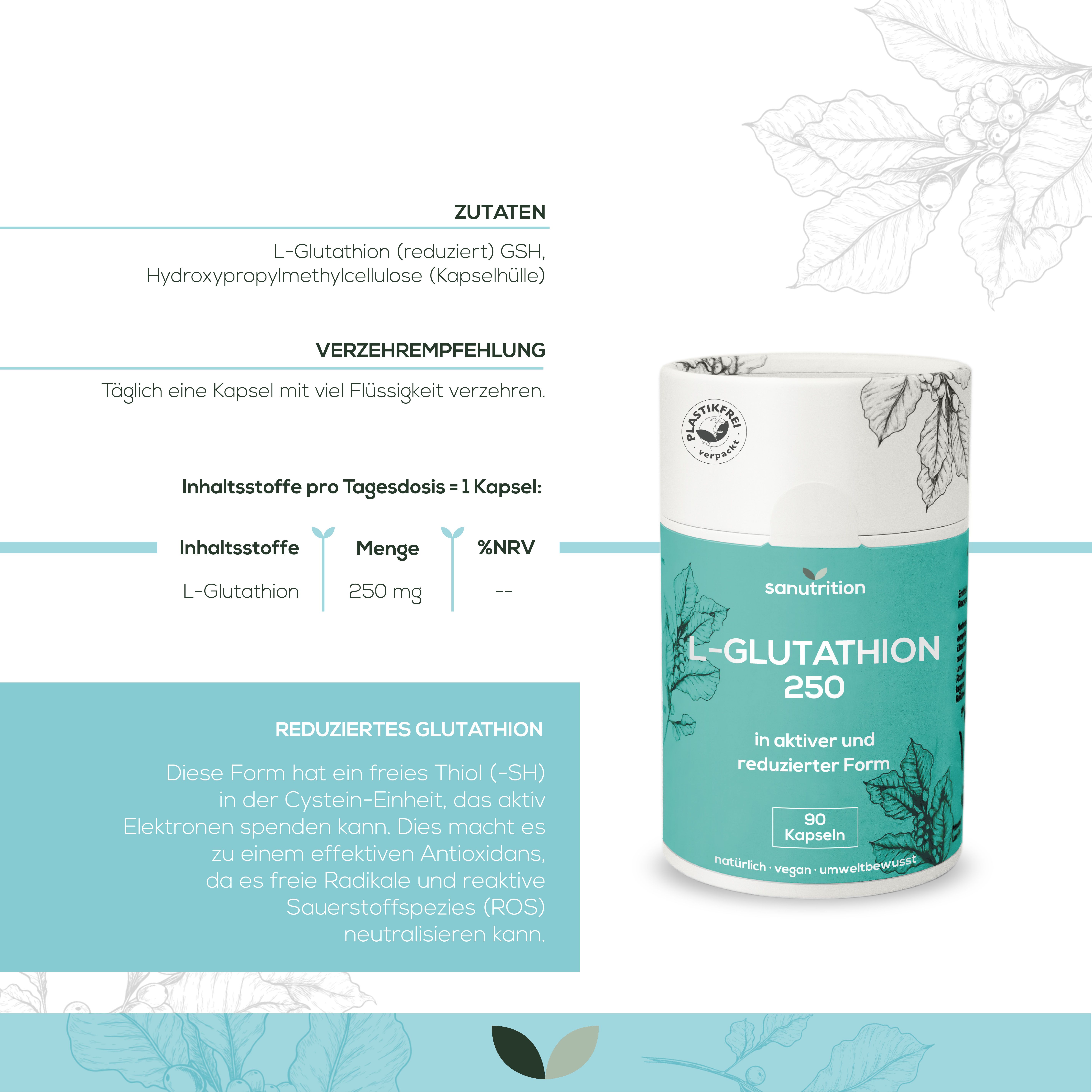 Sanutrition® - L-Glutathion 250 mg