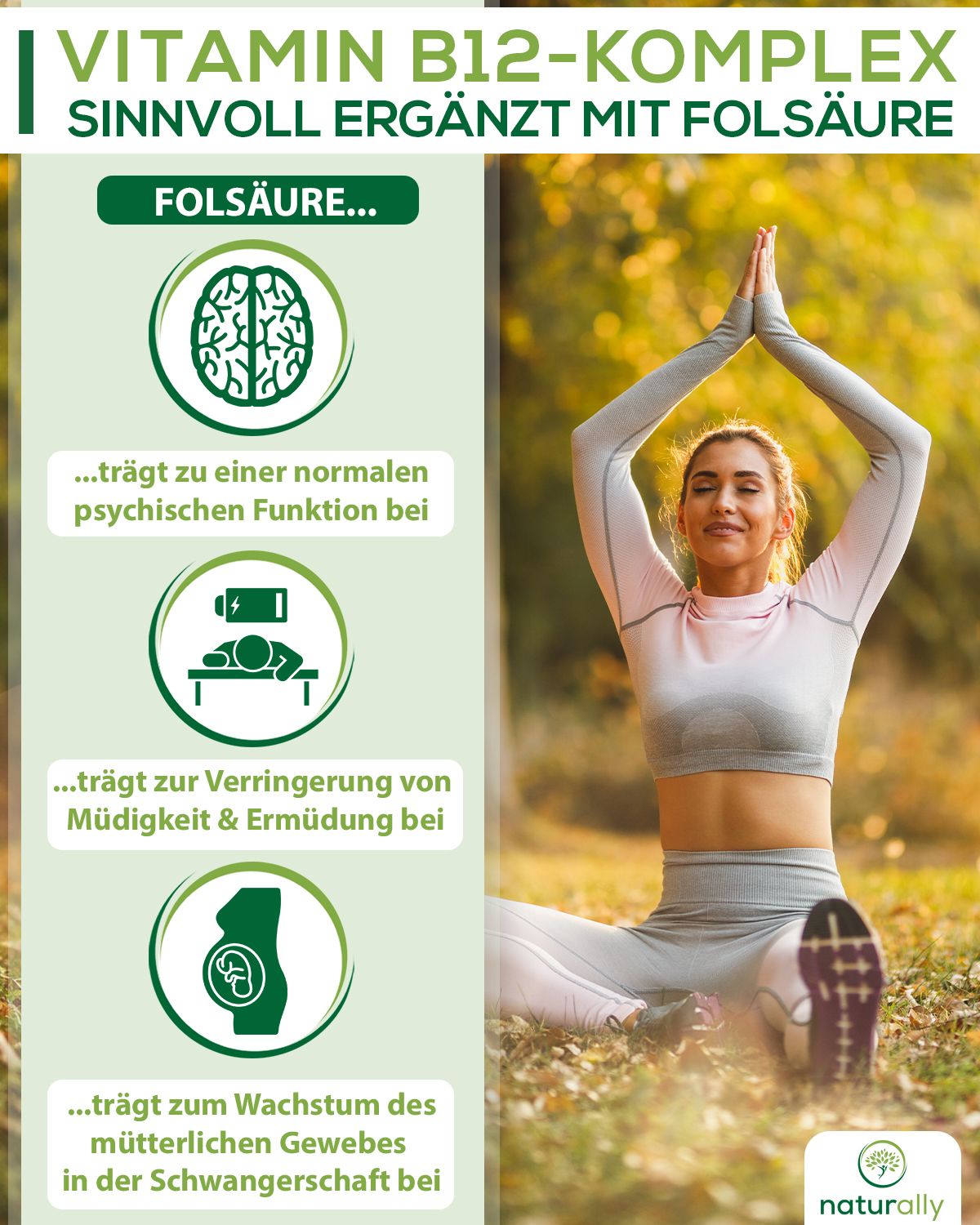 naturally Vitamin B12 und Folsäure | hochdosiert