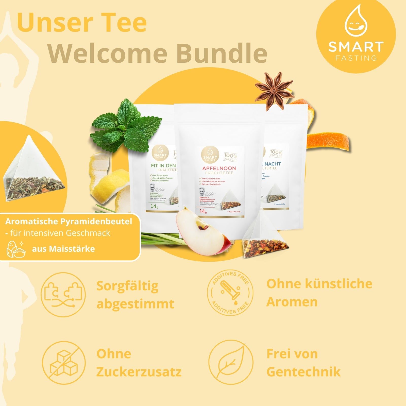 Smart Fasting® Welcome Bundle - Fastentee Mix - 100% Natur, vegan, hochwertig