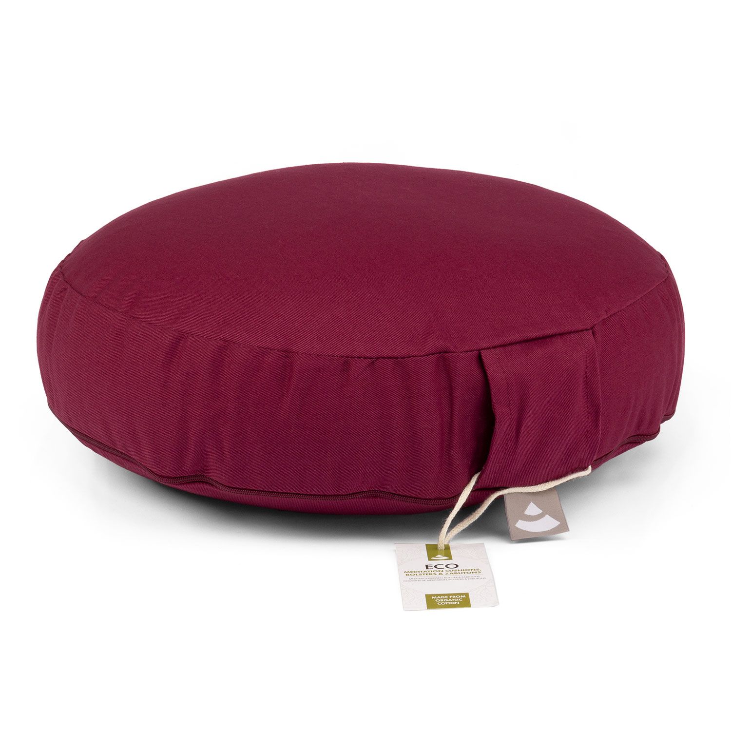 Meditationskissen RONDO ECO extra FLACH aubergine