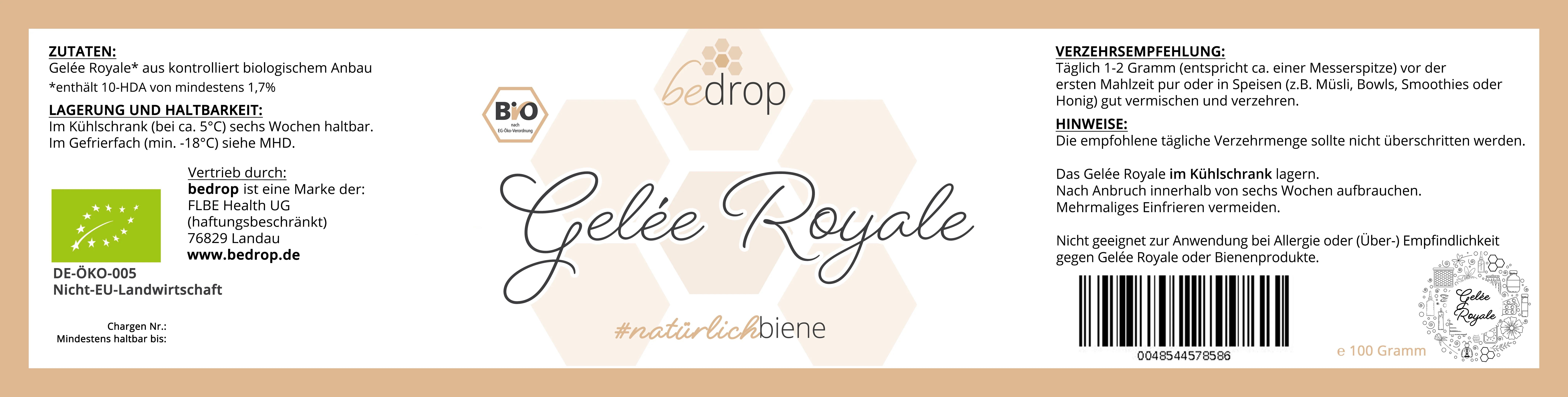 bedrop Bio Gelée Royale Frisch - pur