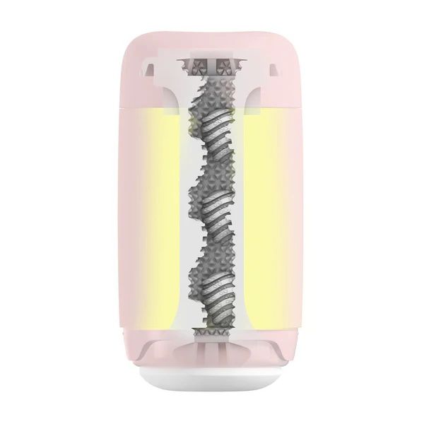 TENGA Puffy Masturbator, Schnittansicht zeigt innere Textur.