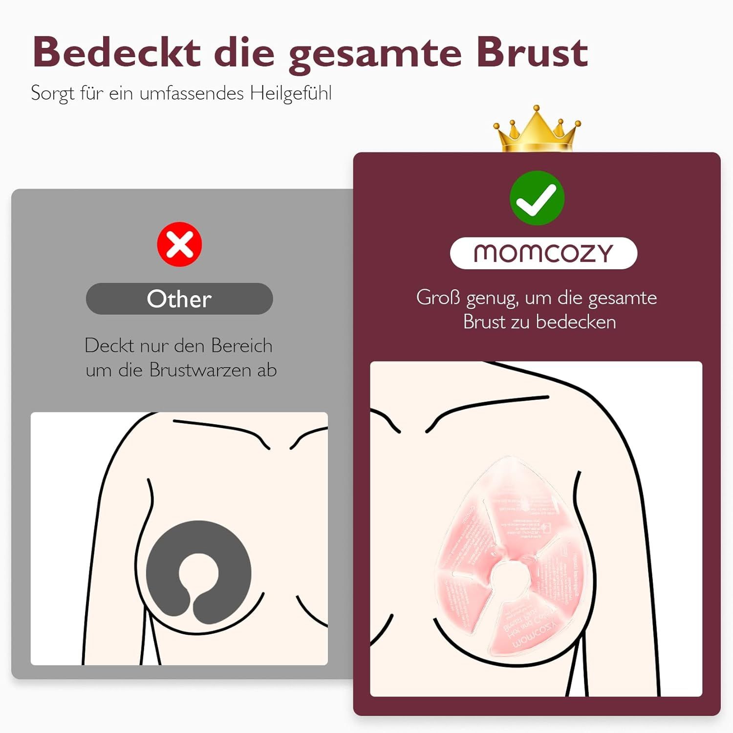 Momcozy Große Brusttherapie-Packs Kalt Warm Kompresse