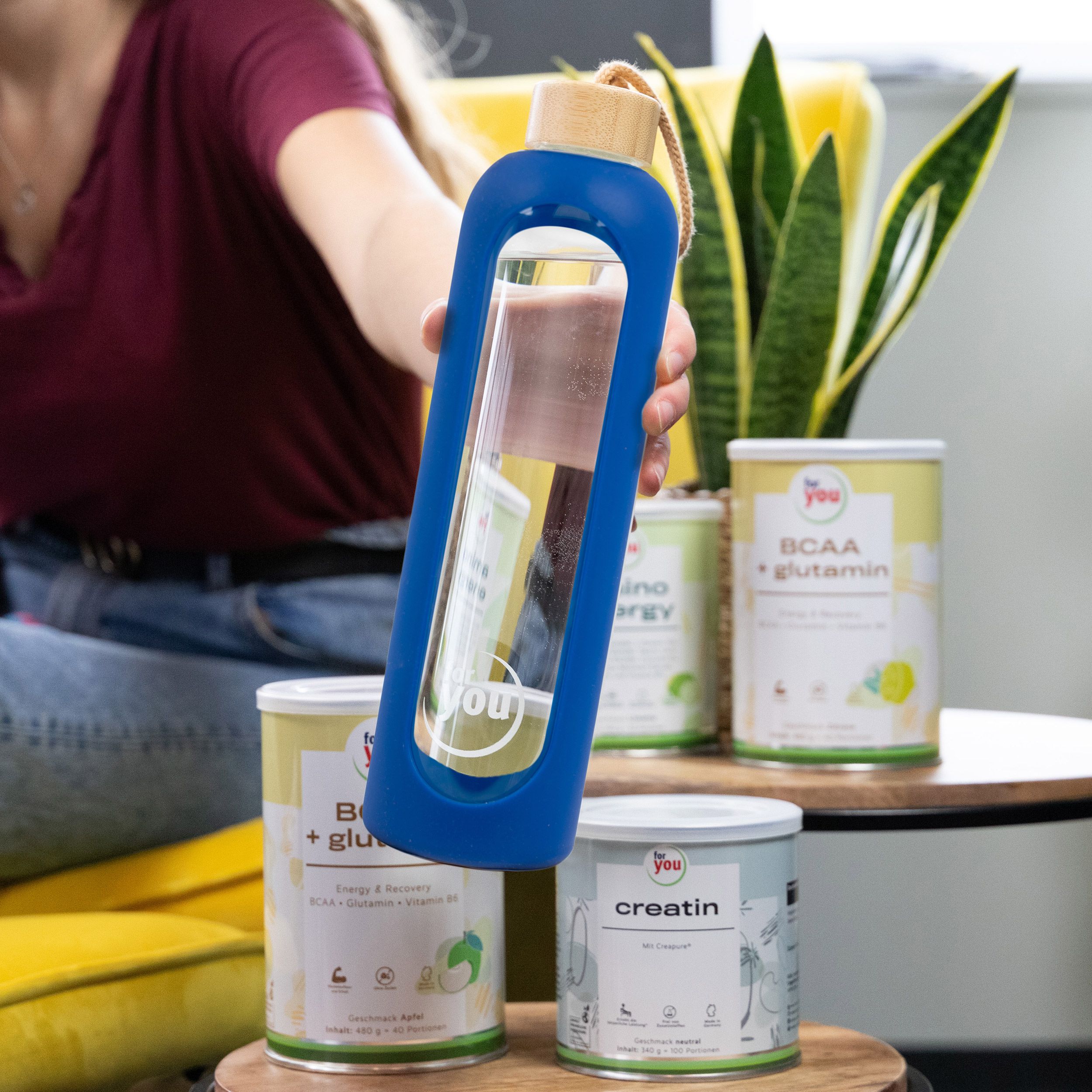 for you Nachhaltige Trinkflasche Dreierpack