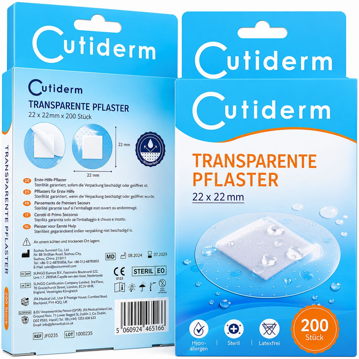 Cutiderm runde Fleckenpflaster transparent 22 x 22