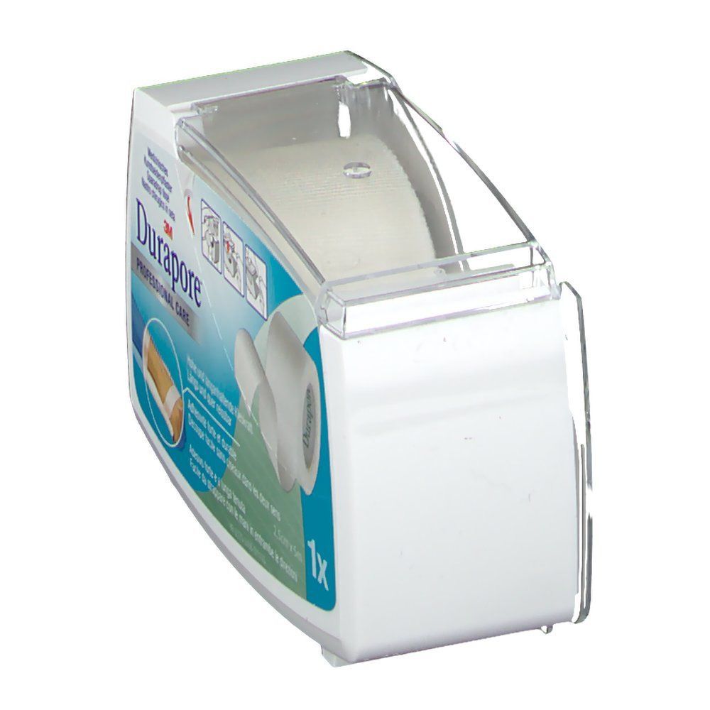 3M Durapore Kunstseidenpflaster 2,5 cm x 5 m mit Abroller