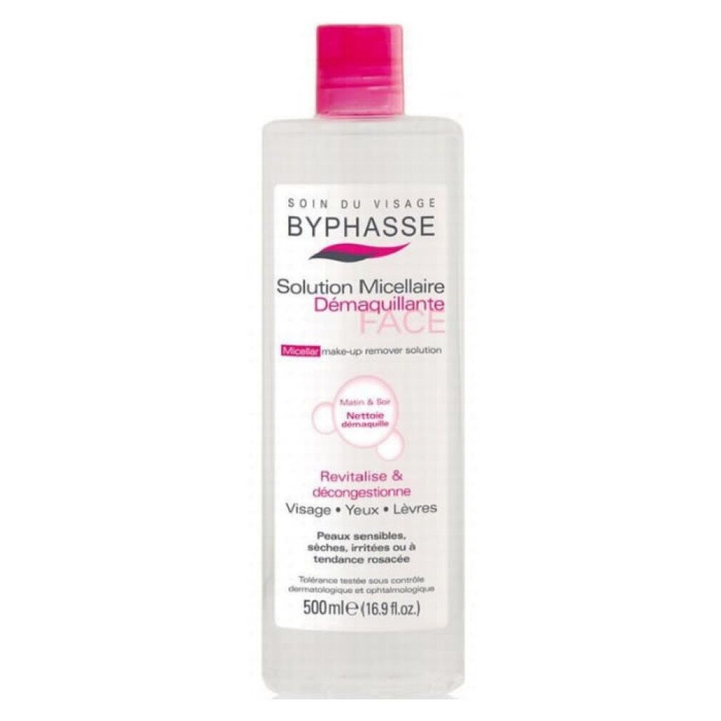 Byphasse Micellar Make-up Remover Solution Face, 500ml Flasche.